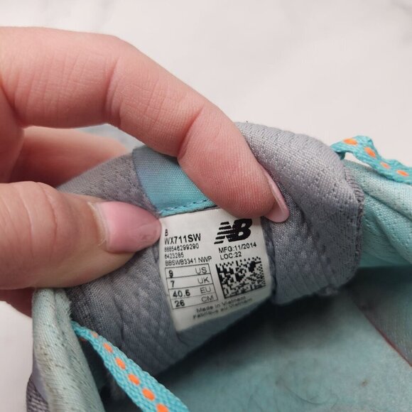 New Balance 711 Running Shoes Sneakers Grey Teal WX711SW Women's 9 - Picture 7 of 9